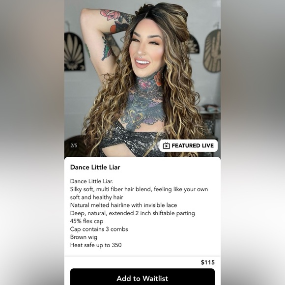 Rebel Gypsy Dance Little Liar Wig - Picture 3 of 8